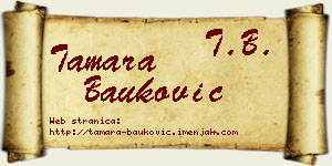 Tamara Bauković vizit kartica
